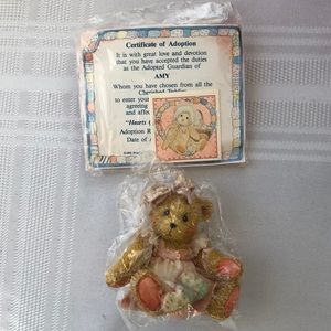 Cherished Teddies Amy Bear Hearts Quilted with Love